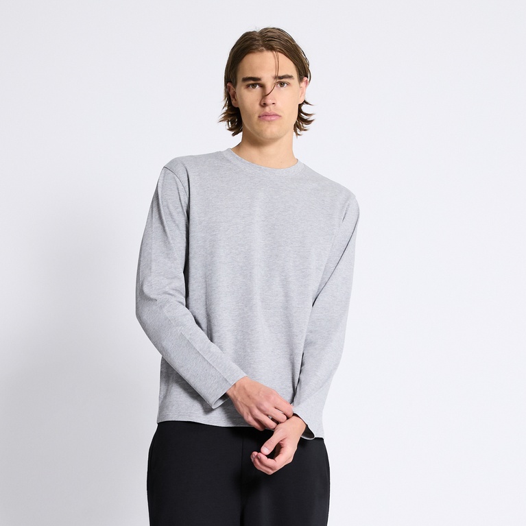 Long sleeve tee "Lion" Grey Melange